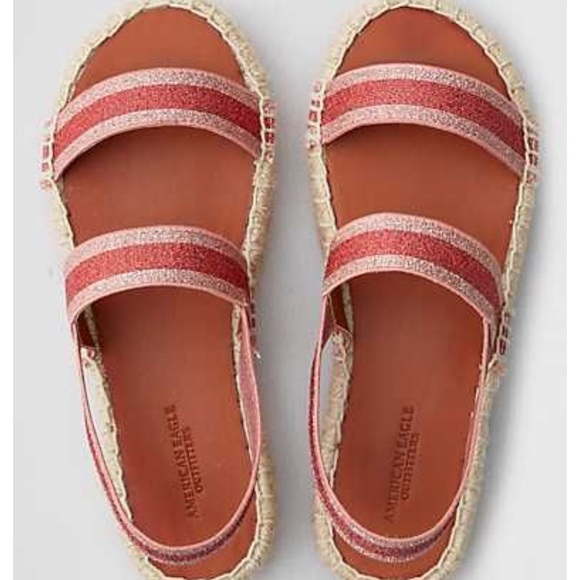 AEO DOUBLE BAND FLATFORM ESPADRILLE SANDAL - Picture 1 of 4